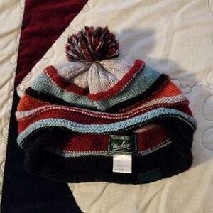 Woolrich Multicolor Knit Beanie with Pom-Pom